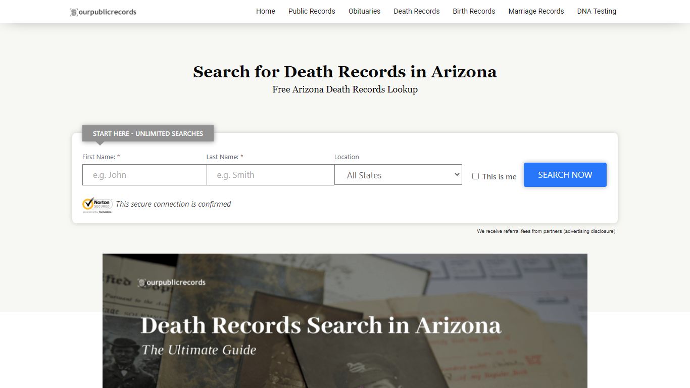 Search for Death Records in Arizona - Public Records Search